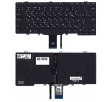 Клавиатура для ноутбука Dell Latitude 7300 черная с подсветкой