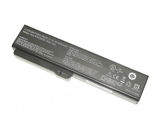 Аккумуляторная батарея для ноутбука Fujitsu Siemens Amilo Si1520 5200mAh SQU-522 OEM черная