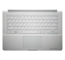 Клавиатура для ноутбука Samsung NP905S3G, NP905S3G-K04CN, 905S3G, 905S3G-K04 белая, верхняя панель в сборе