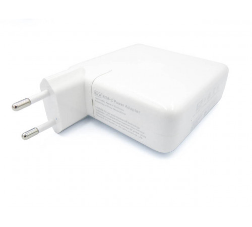 Блок питания для Apple USB-C, 87W для A1719 (20.3V-4.3A, 5.2V-2.4A, MNF82CH/A), без USB-C кабеля, без логотипа