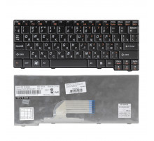 Клавиатура для ноутбука Lenovo IdeaPad S10-2, S10-3C, S11 Series. Плоский Enter. Черная, без рамки. PN: V100620BK1.