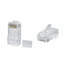 Cabeus 8P8C-C6-TWP Коннектор RJ-45 под витую пару, категория 6 (50 µ"/ 50 микродюймов), универсальный (для одножильного и многожильного кабеля), для п