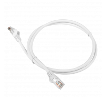 Патч-корд RJ45 - RJ45, 4 пары, UTP, категория 6, 0.5 м, белый, LSZH, LANMASTER LAN-PC45/U6-0.5-WH