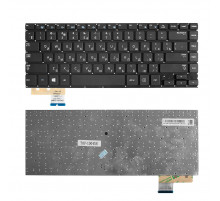 Клавиатура для ноутбука Samsung NP530U4B, NP530U4C, NP535U4C Series. Плоский Enter. Черная, без рамки. PN: BA59-03260A.