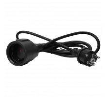 Удлинитель вилка Schuko прямая-розетка Schuko 3х1.5 220В 16А черный 7м LAN-PPS/SH-7.0-BK