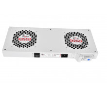Вентиляторный модуль Rem R-FAN, 230V, 45х432х195 мм (ВхШхГ), вентиляторов: 2, 86 дБ, поток: 300 м3/ч, для шкафов ЦМО, Elbox, цвет: серый R-FAN-2T