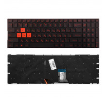 Клавиатура для ноутбука Asus GL502, GL502VM, GL502VS. Плоский Enter. Черная, без рамки. С подсветкой. PN: 0KNB0-E601RU00, 13NB06G1AP020-1.
