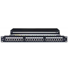 Патч-панель 19", 24 порта RJ-45, категория 6, STP, 1U, MDX-PPR-FTP6-24