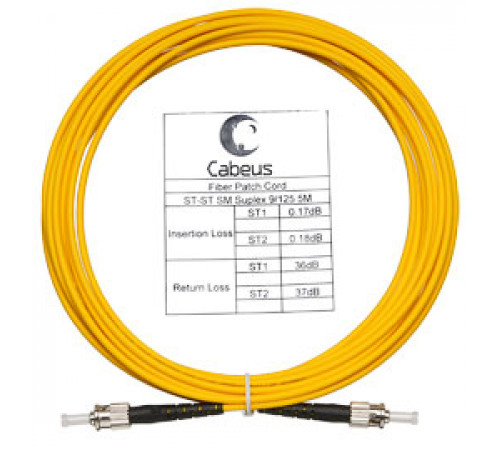 Cabeus FOP(s)-9-ST-ST-10m Шнур оптический simplex ST-ST 9/125 sm 10м LSZH