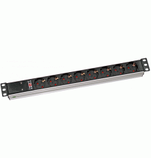 Блок розеток 19" 8 шт Schuko клеммное подключение 16A 250V MDX-PDU-8E-16A-Term