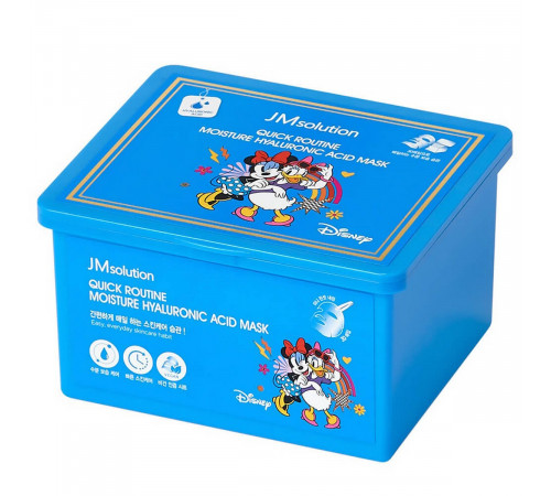 JMsolution Набор увлажняющих тканевых масок для лица / Disney Quick Routine Moisture Hyaluronic Acid Mask, 350 мл