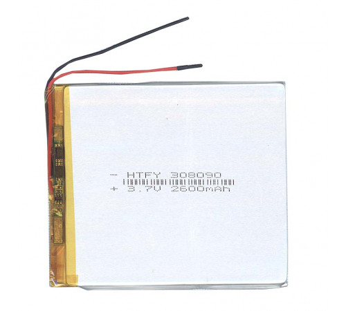 Аккумулятор Li-Pol (батарея) 3*80*90мм 2pin 3.7V/2600mAh