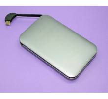 Универсальный внешний аккумулятор Powerbank QUAN с адаптером MicroUSB-Apple Lightning 8000mAh 5V 2A