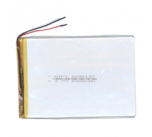 Аккумулятор Li-Pol (батарея) 3*95*137мм 3pin 3.7V/6000mAh