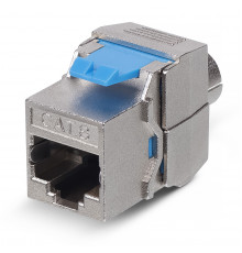 Cabeus KJ-RJ45-Cat.8-SH-180-Toolless Вставка Keystone Jack RJ-45(8P8C), 180 градусов, категория 8, полный экран, без инструмента Toolless, белая