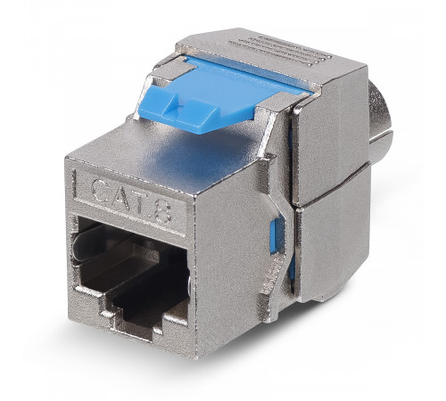 Cabeus KJ-RJ45-Cat.8-SH-180-Toolless Вставка Keystone Jack RJ-45(8P8C), 180 градусов, категория 8, полный экран, без инструмента Toolless, белая