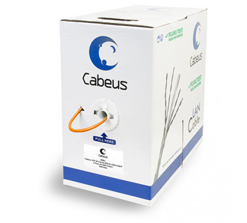 Cabeus UTP-4P-Cat.5e-SOLID-LSZH-GY-LIGHT Кабель витая пара UTP (U/UTP), категория 5e, 4 пары 0,48мм (24 AWG), одножильный, LSZH, нг(А)-HF, серый, (305