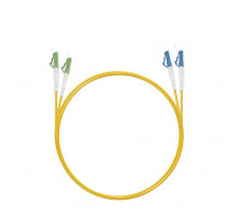 Патч-корд оптический TopLan, дуплексный, LC/APC-LC/UPC, SM 9/125, 1,5 м, LSZH
