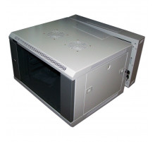 Шкаф настенный 3-секционный, 27U 600x600, стеклянная дверь, I