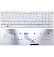 Клавиатура для ноутбука Packard Bell LS11, LS13, TS11, TS44, P5WS0, P7YS0, F4211/ Gateway NV55, NV75 белая