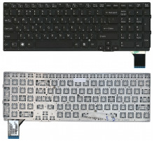 Клавиатура для ноутбука Sony Vaio VPC-SE черная, без рамки