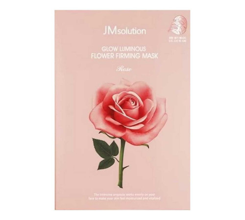 JMsolution Тканевая маска для лица с экстрактом розы / Glow Flower Firming Mask Rose, 30 мл