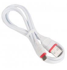 Кабель USB BOROFONE BX17 для Micro USB, 2.4A, длина 1м, белый