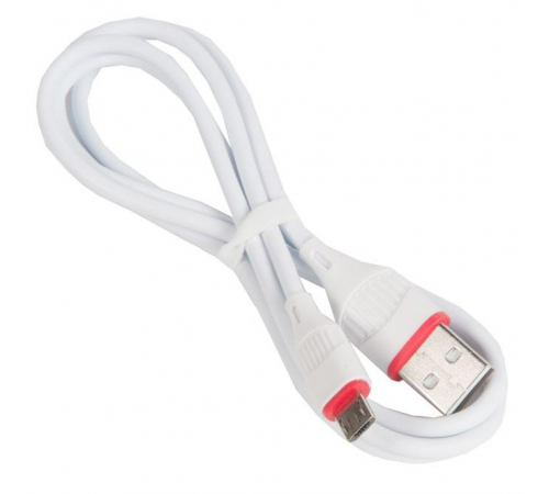 Кабель USB BOROFONE BX17 для Micro USB, 2.4A, длина 1м, белый