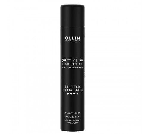 Ollin Лак для волос ультрасильной фиксации без отдушки / Style Hair Spray Fragnance Free Ultra Strong, 400 мл