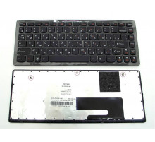 Клавиатура для ноутбука Lenovo IdeaPad U260 черная, рамка черная
