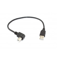 Кабель USB  2.0 на  USB-B угол влево 0,3 м