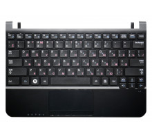 Клавиатура для ноутбука Samsung NC110 черная, верхняя панель в сборе