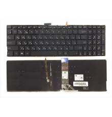 Клавиатура для ноутбука Asus K501L, K501LB, K501LX, K501U, K501UX, K501UB, K501UQ, K501UW, A501 черная, с подсветкой