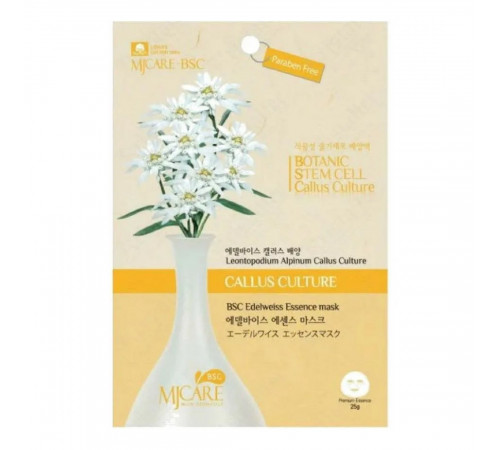 MIJIN Маска тканевая с экстрактом эдельвейса / MJ Care BSC Edelweiss Essence Mask, 25 г