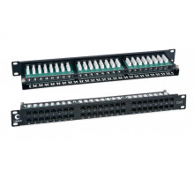 Cabeus Патч-панель высокой плотности 1U, 48 портов RJ-45, категория 6, PLHD-48-Cat.6-Dual IDC-1U