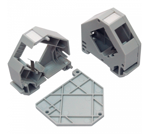 Бокс на DIN-рейку для установки модуля типа Keystone, серый LAN-DRF-10K/BX-GY