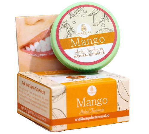 Coco Blues Травяная зубная паста с экстрактом манго / Mango Herbal Toothpaste, 30 г