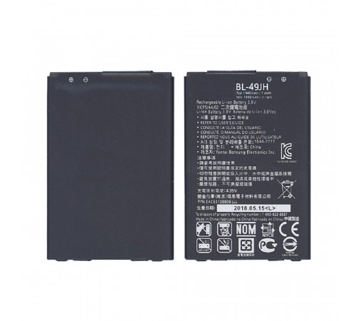 Аккумуляторная батарея BL-49JH для LG K120 1900mAh 3,8V