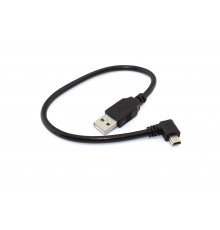 Кабель USB  Type A на Mini USB угол влево 0,25 м