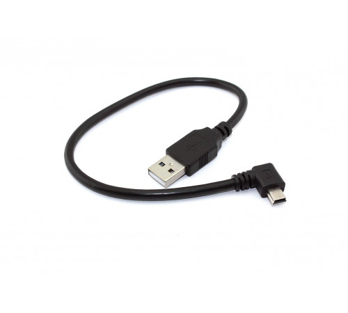 Кабель USB  Type A на Mini USB угол влево 0,25 м