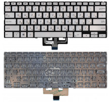 Клавиатура для ноутбука Asus ZenBook UX433FA серебристая с подсветкой