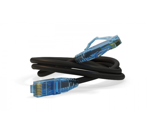 PC-LPM-UTP-RJ45-RJ45-C6-1.5M-LSZH-BK Патч-корд RJ45 - RJ45, 4 пары, UTP, категория 6, 1,5 м, черный, Hyperline