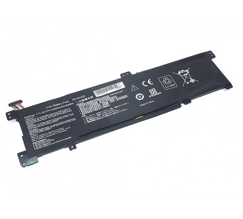 Аккумуляторная батарея для ноутбука Asus K401L (B31N1424-3S1P) 11.4V 48Wh OEM черная