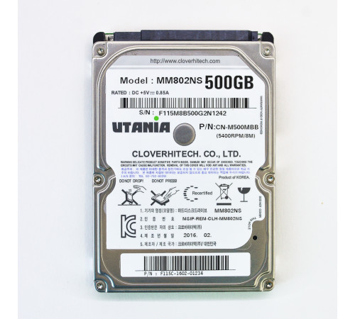 Жесткий диск HDD 2,5 500GB UTANIA MM802NS