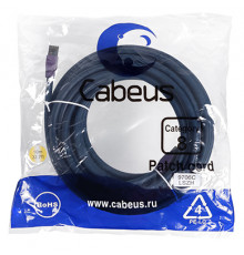 Cabeus PC-SSTP-RJ45-Cat.8-10m-LSZH Патч-корд S/FTP, категория 8 (40G, 2000 MHz), 2xRJ45/8p8c, экранированный, синий, LSZH, 10 м