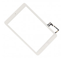 iPad Air - тачскрин, белый + кнопка HOME + вставка для камеры, ААА с золотистой окант.