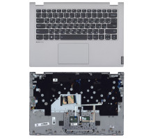 Клавиатура для ноутбука Lenovo Ideapad C340-14 топкейс серебристый
