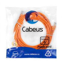 Cabeus PC-UTP-RJ45-Cat.6-5m-OR Патч-корд U/UTP, категория 6, 2xRJ45/8p8c, неэкранированный, оранжевый, PVC, 5м