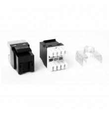 Модуль Keystone, RJ45, неэкранированный, кат.5E, со встроенной шторкой, 180 градусов, черный LAN-OK45U5E/180R-BK