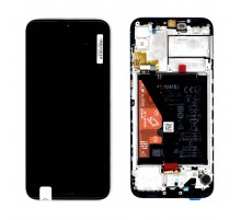 Дисплей для Huawei Y6S в сборе с тачскрином, панелью и аккумулятором (02353JJW) черный